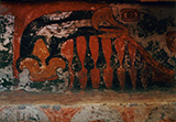 テオティワカン遺跡　ケツァルパパロトルの宮殿「羽毛の巻貝」壁画（メキシコ）　1969年